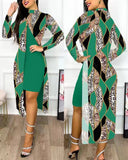 Znbbw New Women's Wear 2024 Fashion Split Printing 2-Piece Set