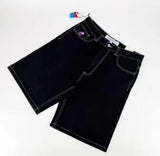 Znbbw Year's Popular Street Y2K Jeans, Sports Trousers, Hip-Hop Cartoon Embroidery, Retro Blue Loose.