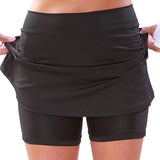 Znbbw Solid Color Medium Waist Skirt, Exercise Yoga, Three-Point Shorts, Skirt Trousers.