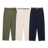 Znbbw New Braided Ribbon Decorative Blended Straight Leg Pants 2753028