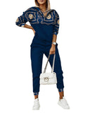 Znbbw 2024 Autumn New Fashion Printing 2-Piece Suit Girl