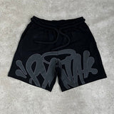 Znbbw Aesthetic High Street Hip-Hop Printed Letter Short-Sleeved T-Shirt Shorts Men's Summer Tide Brand Leisure Sports Suit