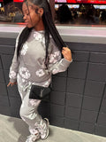 Znbbw Trend Printing Wood Cotton Loose Sweaters Y2K Hip Hop Street Men And Women Take A Break