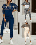 Znbbw 2024 Autumn New Fashion Printing 2-Piece Suit Girl