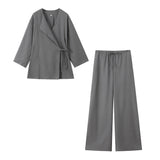 Znbbw Spring Kimono Cross Coat 6078572 Casual Pants 5057572