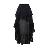 Znbbw Spring 2024 New Hot Girls Dragging Skirt Dark Wind Retro Irregular Half Skirt
