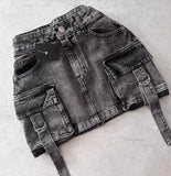 Znbbw Women's Short Skirt Plus Anti-Walking Guofu Gothic Black Y2k Mini Ski Fashion Harajuku