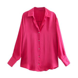 Znbbw Spring Style New Spring Satin Texture Classic Shirt 7969046