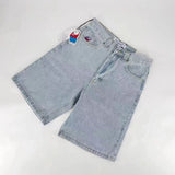 Znbbw Year's Popular Street Clothing JNCO Jeans Y2K Casual Hip-Hop Blue Baggy Jeans