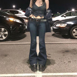 2024 Women's Wear Ins Street Network Celebrity Hot Girl Style Low Waist Shows Thin Slightly Spicy Jeans