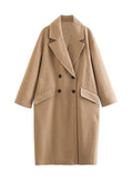 Znbbw And Winter New Casual Loose Double-Breasted Coat Coat