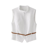 Znbbw Spring Belt Vest 2010816 Wide Pleated Skirt 7385407