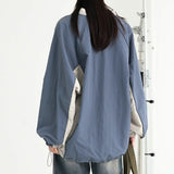 Street Color Casual V-Collar Loose Coat 2024 Spring / Summer Style Rope Design Basic Comfortable T-Shirt Sweater
