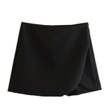 Znbbw New Solid Color Fashion Style Short Style Four-Sided Bouncy Skirt Pants