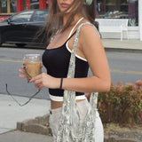 Millennium Spice Girls Wind-Hit Color Lace, Slim, Slim, Short Vest, 2024 New Little Sexy Back Halter Top
