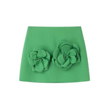 Znbbw New Spring Style Simple Vest With Two Sets Of Floral Decorative Skirt