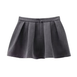 Znbbw Spring Style Bow Removable Back-Hanging Waistcoat Pleated Half-Length Skirt