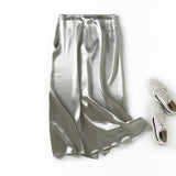 Znbbw New Satin Champagne Medium-Long Fashionable Half Skirt