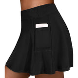 Znbbw Solid Color Medium Waist Skirt, Golf Sports, Tennis, Yoga, Three-Point Shorts, Skirt Trousers