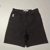 Znbbw Year's Popular Street Y2K Jeans, Sports Trousers, Hip-Hop Cartoon Embroidery, Retro Blue Loose.