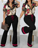 Znbbw Independent Station New Spring / Summer 2024 Fashion Printed Zipper Jacket 2-Piece Set
