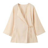 Znbbw Spring Kimono Cross Coat 6078572 Casual Pants 5057572