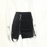 Znbbw Dark Wind Spring's New Double Zipper Bag Hip Fork Goth Design Tight Half Skirt Woman