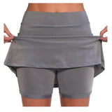 Znbbw Solid Color Medium Waist Skirt, Exercise Yoga, Three-Point Shorts, Skirt Trousers.