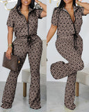 Znbbw Independent Station New Spring / Summer 2024 Fashion Printed Zipper Jacket 2-Piece Set