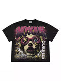 Znbbw New Gothic Funny Street Trend Hip-Hop Printed High Street Casual Men's And Women's Short-Sleeved Round-Necked T-Shirts