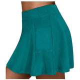 Znbbw Solid Color Medium Waist Skirt, Golf Sports, Tennis, Yoga, Three-Point Shorts, Skirt Trousers