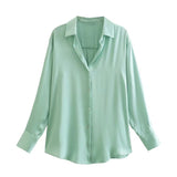 Znbbw Spring Style New Spring Satin Texture Classic Shirt 7969046