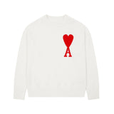 Znbbw Color Love Jacquard Knitted Long-Sleeved Sweater For Men And Women 2024 Autumn And Winter Lovers' Blouse