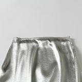 Znbbw New Satin Champagne Medium-Long Fashionable Half Skirt