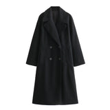 Znbbw New Soft Double-Breasted Loose Coat Coat 3046269