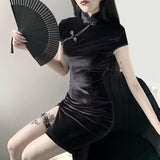 Znbbw New Slim, High-Waisted Cheongsam Dress, Improved Winter Skirt, Vintage Dress, Ladies' Skirt