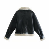 Znbbw Winter Women's Wear Street Fashion Plush Fur Integrated Jacket