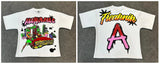 Znbbw Loose Y2k Top Happy Hip Hop Print Short-Sleeved Goth T-Shirt Lovers' Sweatshirt Men's Wear