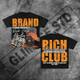 Znbbw Club Graphic T-Shirts In The United States The Former Cebgoth Super-Large T-Shirts For Women And Men Y2