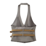 Znbbw Spring Style With Belt Collar Vest 1255882 Pleated Pants 4391412
