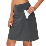 Znbbw Solid Color Medium Waist Skirt Golf Skirt Sports Tennis Yoga Five-Point Skirt Trousers