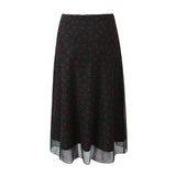 Znbbw And Winter New Lace Printing Net Fashion Full-Length Skirt