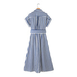 Znbbw New Striped Blended Shirt Dress 2157058