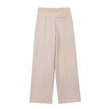 Znbbw New Double Waistband Wide-Legged Pants Casual Pants 1608225