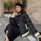 Lamb Wool Cotton Coat Female Winter Gentle Wind Milk Shout Shout Add Thick Warm Collar Bread Clothes Down Cotton Coat