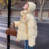 Down Cotton-Padded Jacket Female Winter 2024 New Style Small Loose Thick Bread Clothes Cotton-Padded Jacket Jacket