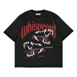 Znbbw Loose Y2k Top Happy Hip Hop Print Short-Sleeved Goth T-Shirt Lovers' Sweatshirt Men's Wear