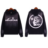Znbbw Printing Leisure Retro Tide Card Loose Hooded Sweaters For Men And Women