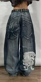 Znbbw Straight Jeans For Men Retro Hip-Hop Goth Street Clothing Harajuku Men's Casual Pants