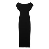 Znbbw New Fitting Solid Color Medium And Long Version Knitted Dress 2335175